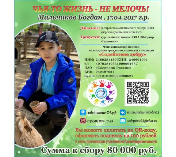 Сбор для Богдана открыт